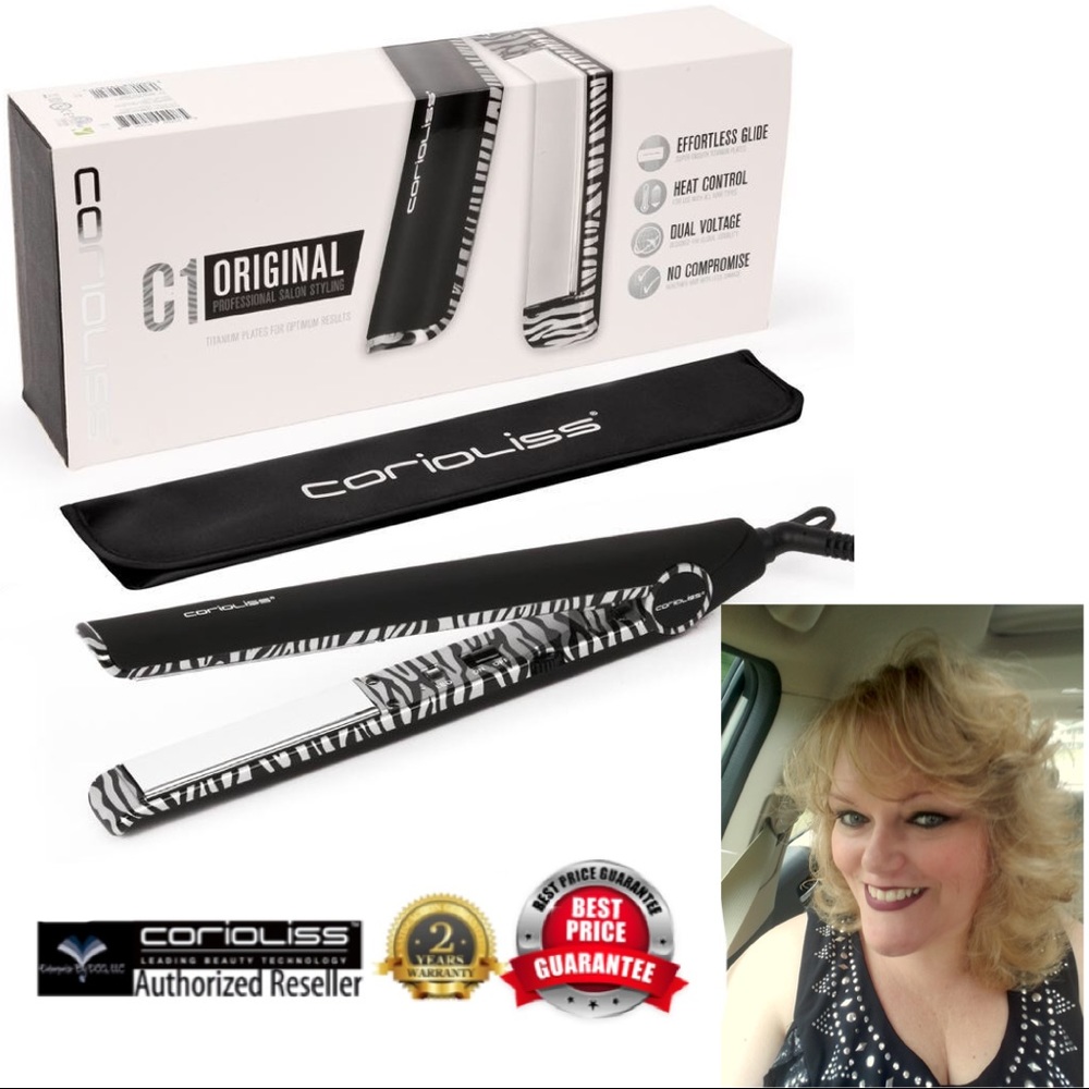 Corioliss C1 Silver Zebra Titanium Straightener
